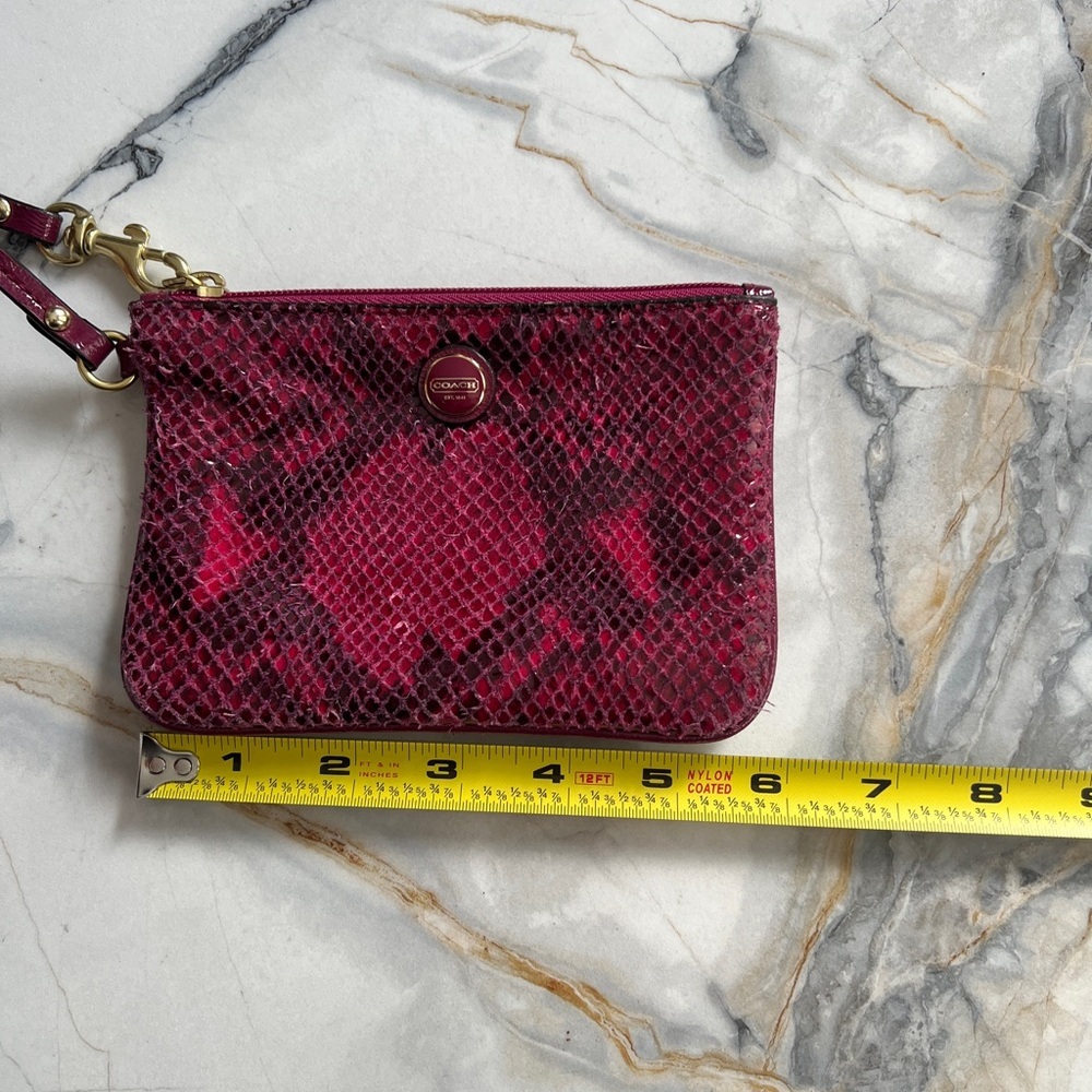 Coach Magenta Python Wristlet - Picture 4 of 4